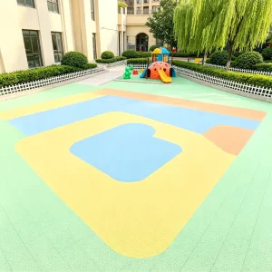Sun-Resistant Community Playground Flooring Modular Interlocking Sports Flooring for Outdoor Sports Courts