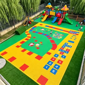 Sun-Resistant Polypropylene Quick-Assembly Interlocking Sports Flooring for Children’s Playgrounds