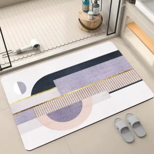 Super Absorbent Quick-Drying Machine-Made PET-Friendly Non-Slip Kitchen Entrance Door Mat