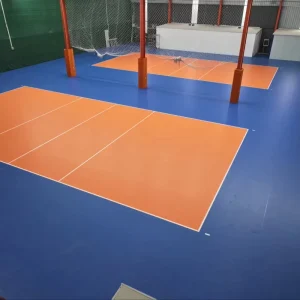 Superior Durability 6mm Thickness Crystal Cloud Texture Indoor PVC Flooring Mat for Volleyball Court Gymnasium