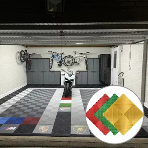 Suspended Modular Outdoor Interlocking Plastic Floor Tile for Garage Court Car Showroom