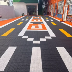 Suspended Sports Flooring Tiles Removable Badminton Court Mat Click PP Vinyl Flooring for Pickleball and Badminton