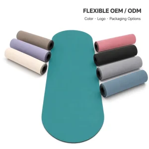 Sweat Activated PU Rubber Pilates Mat 183x68cm 4.5mm Capsule Shape Non-Slip Yoga Exercise Mat Supplier