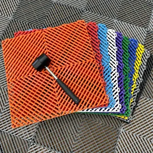 Swisstrax Style Tiles Interlocking Garage Floor Rubber Composite Modular Floor for Parking