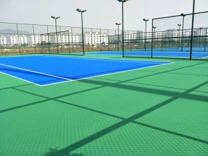 Synthetic Flexible PU Outdoor Rubber Sports Court Flooring Tennis Court Surface