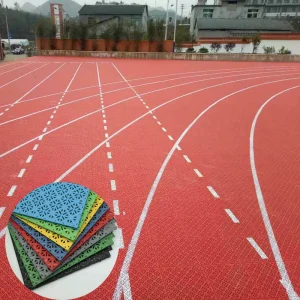 Synthetic Gym Running Track Material Polypropylene Sports Flooring Modular Outdoor Playground Plastic Flooring