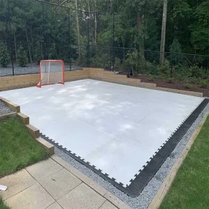 Synthetic Ice Rink Tiles Interlocking Portable Self-Lubricating Skating Panels for Backyard Hockey Training