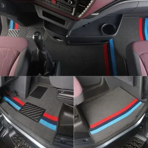 Synthetic Leather and XPE Truck Floor Mats Full Set Custom Fit Easy-Clean Interior Coverage