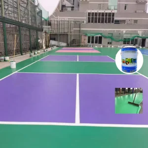 Synthetic Sports Court Surface Plastic Rubber Silicon PU Hard System Pickleball Basketball Court Coating Eco Friendly Shock