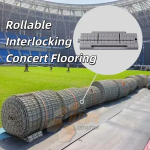 T-01 Portable Polypropylene Interlocking Flooring for Concert Events Temporary Outdoor Garage and Grass Protection