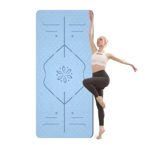 TPE Eco-Friendly Yoga Mat Non-Slip 6mm Thick Silent Fitness Customized Jump Rope Mat 185 cm