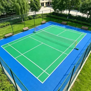 TPE Elastomer Modular Sports Flooring Multi-color Interlocking for Outdoor Activity Zones