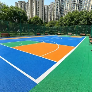 TPE Elastomer and Polypropylene Interlocking Sports Flooring for Children’s Playgrounds