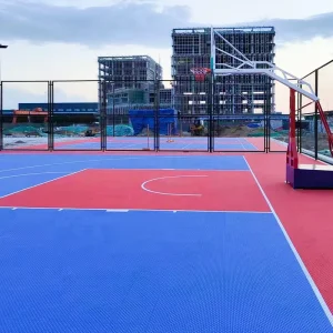 TPE Interlocking Sports Tiles for Outdoor Basketball Court Flooring
