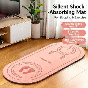 TPE Non-Slip Oval Yoga Mat for Indoor and Outdoor Gym Jump Rope and Skipping Joint Protection Lightweight Waterproof