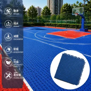 TPE Outdoor Interlocking Basketball Flooring Tiles for Courts and Sports Arenas
