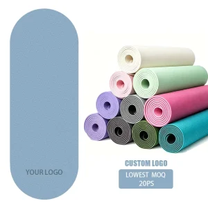 TPE Oval Yoga Mat Non-Slip Eco-Friendly Thick Exercise Mat for Home Gym Fitness Pilates