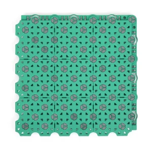 TPE S800 Elastic Mat Interlocking Artificial Grass Tiles for Outdoor Multi-Purpose Sports Courts