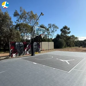 TPE Soft Plastic Suspended Multi-Sport Court Flooring Durable Outdoor Interlock Removable Floor for Basketball