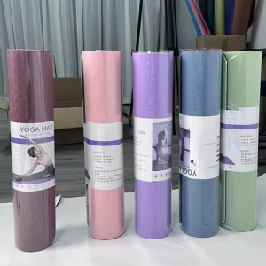 TPE Yoga Mat Custom Logo Low MOQ Factory Direct Non-Slip Eco-Friendly for Pilates and Home Gym