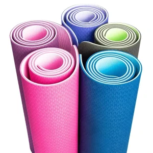 TPE Yoga Mat Pose-Line Design Solid Color 4/6/8/10mm 183 x 80cm Double-Sided