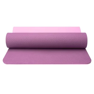 TPE Yoga Mat with Pose-Alignment Lines Single/Two-Color 6.8mm Thick Widened Jump-Rope Mat Customizable