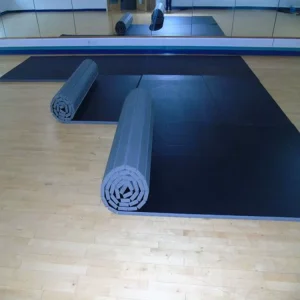 Taekwondo XPE Roll-Up Floor Mat for Wrestling, Judo, Fitness, and Competition, Non-Slip Shock-Absorbing