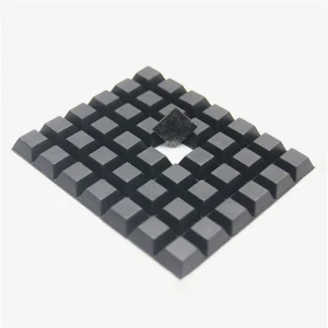 Tall Square Adhesive Rubber Anti Vibration Bumper Pads Floor Protectors Rubber Feet for Speakers Electronics Appliances