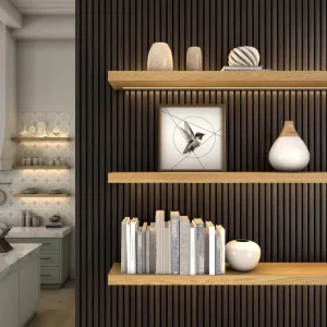 Tambour Modern Eco Friendly Premium Verneer Ceiling Curving Interlocking Flexible Acoustic Wood Wall Panel 2400 X 600