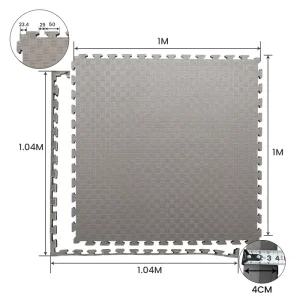 Tatami Puzzle Mat EVA Foam Interlocking Floor Mat Non-Slip Shock-Absorbent Waterproof for Karate Taekwondo Judo