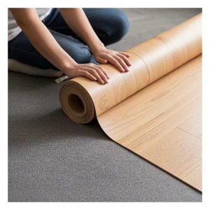 Tear-Resistant Compact PVC Floor Roll Waterproof Linoleum Vinyl Flooring