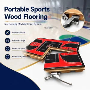 Temporary Event School Playground Removable Hidden Locking System Quick-Install Portable Interlocking Sports Flooring