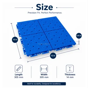Temporary Tennis Event Flooring, Portable Click-Together PP Tiles for Exhibitions, Promotions, Rental, and Competitions