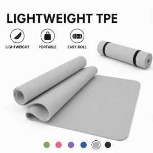 Textured Anti-Slip Yoga Mat with Vertical Groove Surface