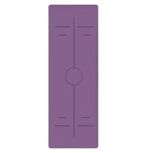Thick 10mm Non-Slip Yoga Mat with Alignment Lines for Home Workout and Pilates