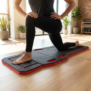 Thick EVA Foam Folding Anti-Slip Yoga Exercise Mat with Portable Kneeling Pad