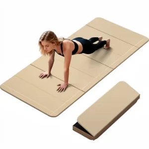 Thick Foldable Yoga Mat Non-Slip Portable Travel Exercise Mat for Home Gym and Pilates Training