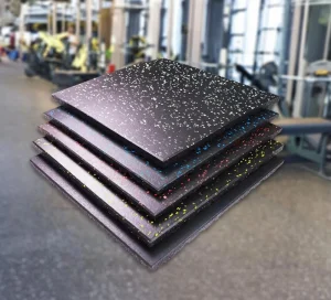 Thick Interlocking Rubber Gym Mats Starry Sky Pattern Home Workout Flooring Anti Slip Shock Absorbing Treadmill Barbell Pad