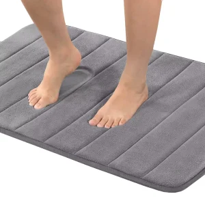 Thick Memory Foam Bath Mat Soft Non-Slip Absorbent Machine-Washable Bathroom Rug