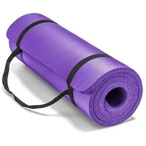 Thick NBR Workout Exercise Mat with Strap for Home Gym