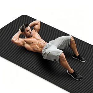 Thick Non-Slip Shock-Absorbing Silent Indoor Yoga Exercise Mat for Home Workout and Core Training
