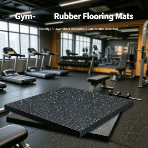Thick Pressure-Resistant Composite Rubber Granule Mat Vibration-Reduction Wear-Resistant Rubber Flooring for Gym Equipment Areas
