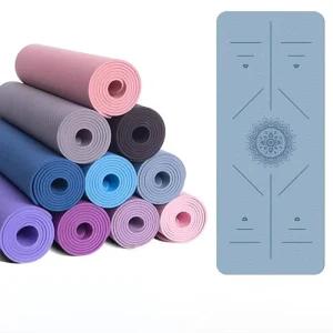 Thickened Extra Large TPE Yoga Mat Non-Slip Soundproof Fitness Mat for Men Jump Rope Exercise Mat