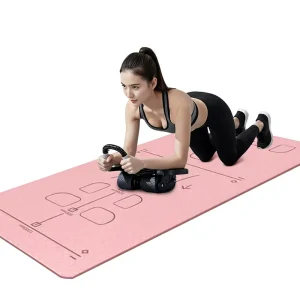 Thickened Non Slip Rectangular Abdominal Wheel Exercise Mat for Crunches Sit Ups and Planks