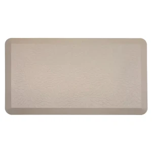 Thickened PU Anti-Fatigue Floor Mat Oil-Proof Non-Slip 1.5mm Plant Pattern for Bedroom, Living Room and Kitchen