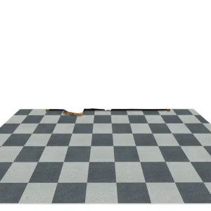 Tile Carpet Interlocking Mats 45x45cm Thin (0.2-0.4 In.) Thick 40-Piece Adhesive Non-Slip Soundproof Odor-Resistant