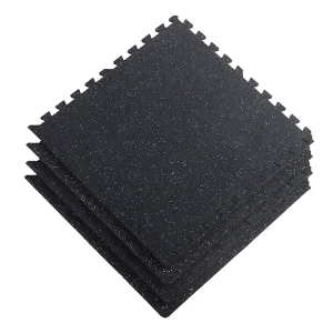 Tool-Free Foam Puzzle Mat Shock-Absorbing Gym Floor Mat Roll Fire-Retardant Click System Rubber Interlocking Gym Mats