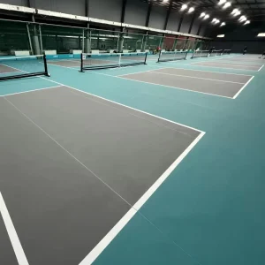 Tournament Grade Indoor Pickleball Mat Cushioned Anti Fatigue 4.5mm 7.0mm Synthetic Vinyl Sports Rolls