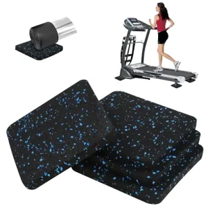 Treadmill Mat 10mm Thick Slip-Resistant Washable Rubber Mat for Hardwood Floors and Carpet