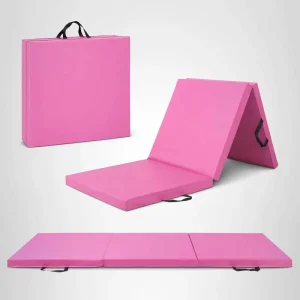Tri-Fold All-Purpose Exercise Mat with Anti-Tear Surface, Thick EPE Foam for Yoga, Aerobics and Gym Training